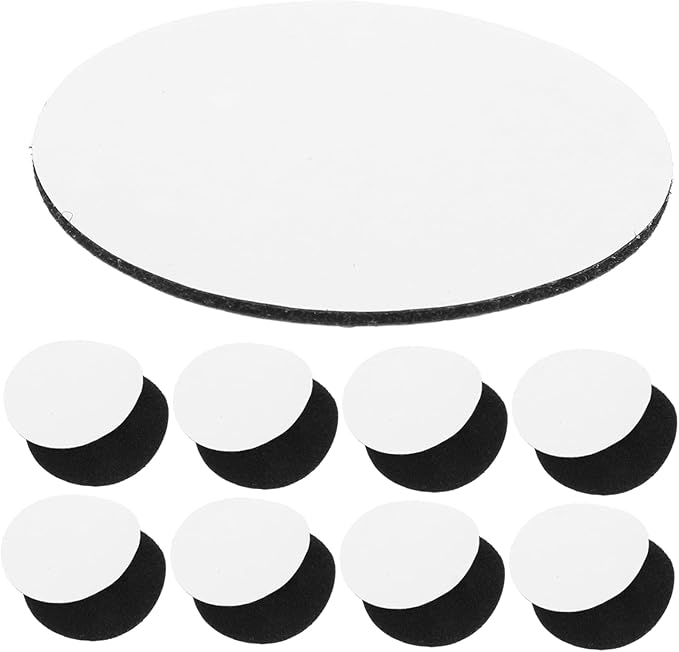 20pairs Hook and Loop Dot Stickers Adhesive Circles Self Stick Dots Round Adhesive Fasteners Sticky Fasteners Multipurpose Fixing Patch Black