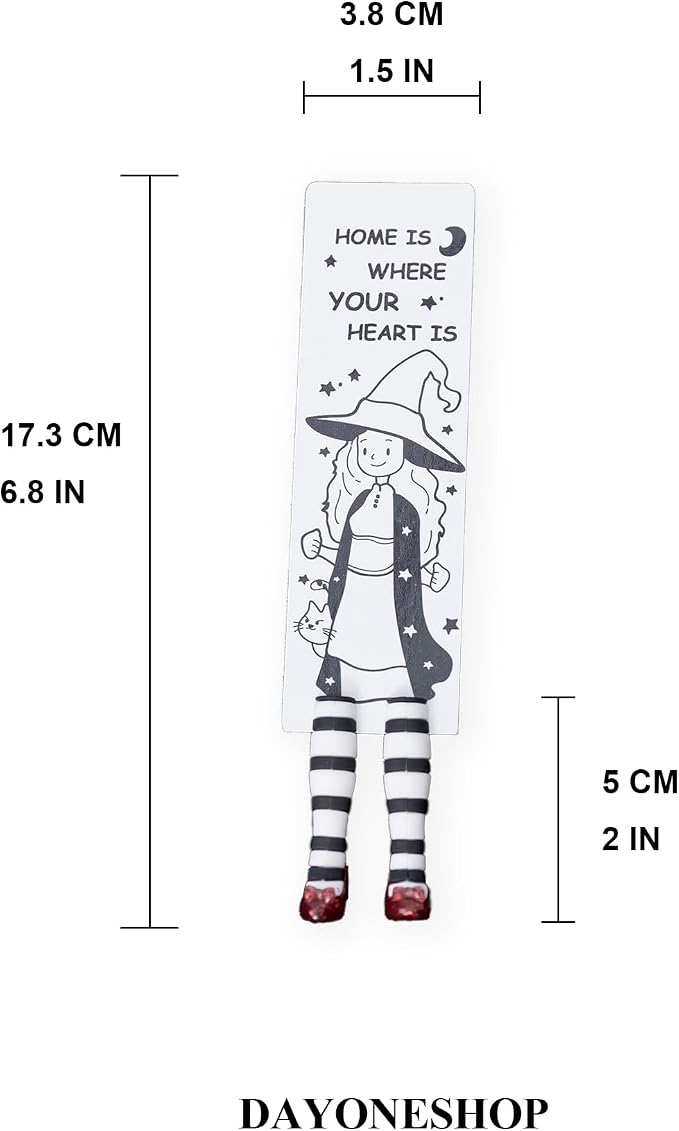 Witch Bookmark Ruby Slippers Book Mark Funny Book Desk Decor Bookmarks for Book Lovers Fathers Day Gifts Gift Ideas (Home-is-Where-Your-Heart-is Bookmark)