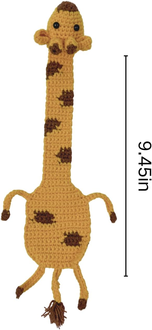 ‌Sunoutdeeal 3D Hand-Crochet Animal Bookmarks Featuring Charming Personalized Designs, These Adorable Bookmarks Make Quirky Reading Companions.Gifts for Book Enthusiasts,Birthday,Book Club Members(cl)