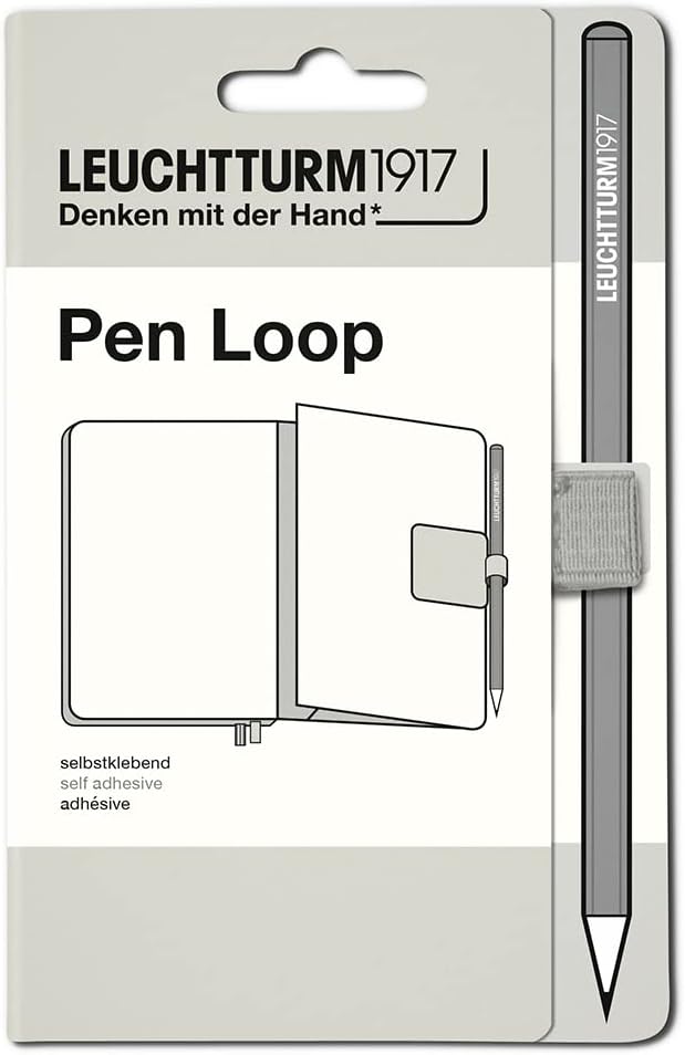 LEUCHTTURM1917 Self Adhesive Pen Loop Elastic Pen Holder (Light Grey)