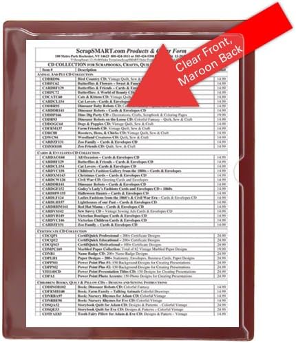 StoreSMART - Paperwork Organizers - 25-Pack - Maroon Plastic Back, Clear Plastic Front - Heavy Duty - PF8511PQM-25