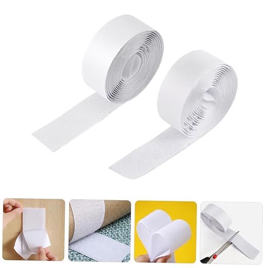 2Rolls Hook and Loop Tape for Guitar Pedal Mounting of Heavy Duty Sticky Fasteners for Effect Pedals Versatile and Durable Adhesive Tapes for Musicians and Professionals