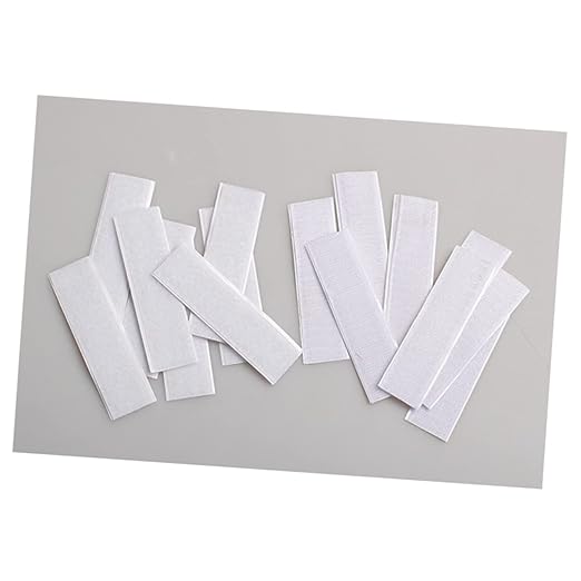 ULTECHNOVO 5pcs Back Adhesive Hook and Loop Tape Table Skirt Sticker Pads for Home Office Reusable and Removable Strong Hold Smooth Surfaces for Crafting and Mounting