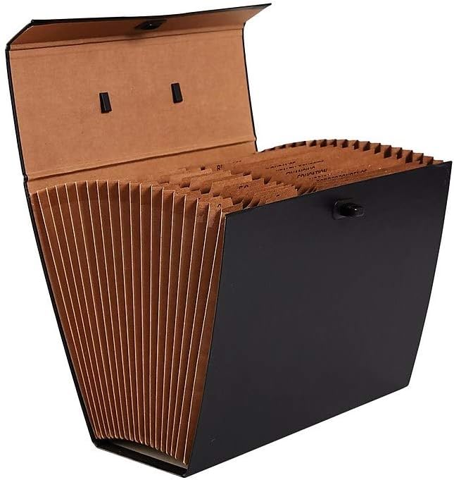Staples Vertical Case File, Letter Size, Upright Expanding Organizer, Durable Black Construction