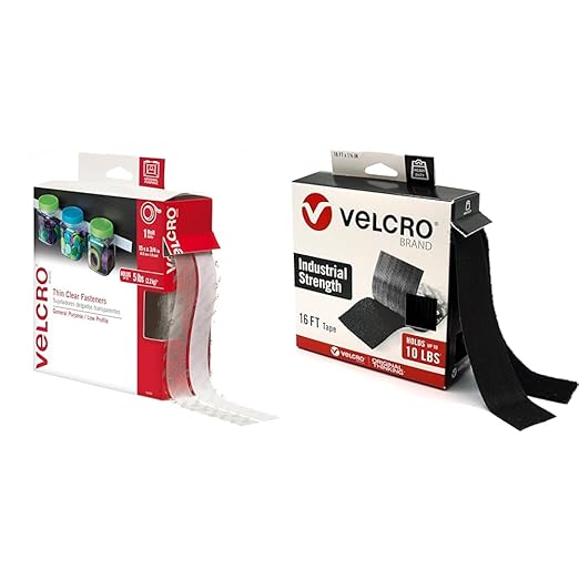 VELCRO Brand Thin Clear Tape | 15 Ft x ¾” | Cut Strips to Length | Home Office & Heavy Duty Tape | 16 Foot Roll | Strong Sticky Back Adhesive Holds up to 10 lbs
