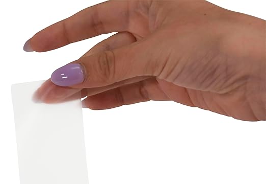 School Smart Vinyl Label Protectors, Round Corner Rectangle, 1 x 3 Inches, Clear, Pack of 500
