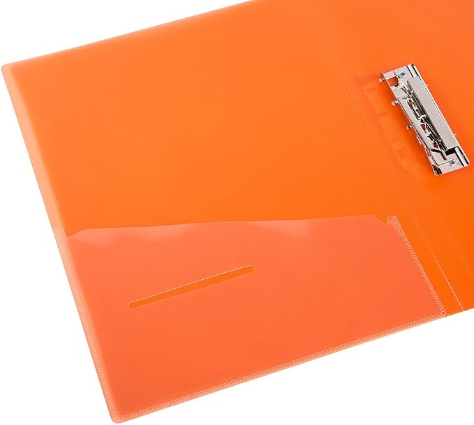 Filexec 6192, Clamp Binder, Frosted, Set of 6, 6 Assorted Colors Blueberry, Strawberry, Grape, Lime, Lemon, Tangerine (50028-6192)