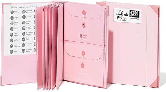 Savor | Edición Actualizada 2025 El Folio® Organizador de Documentos en Español| 17 millones de me Gusta en TikTok | Carpeta de Emergencia para Acta de Nacimiento, Tarjeta de Seguro Social, Pasaporte