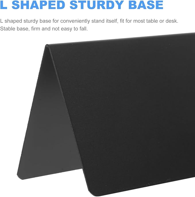 VILLCASE 20 Pack Mini Chalkboard Signs for Food - L-Shaped Table Tents with 2 Liquid Markers and Cloths - Double Sided Buffet Labels for Party Food Display, Bakery Items, and Desktop Menu Board