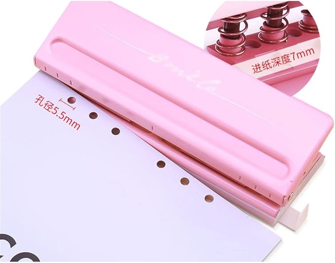 Adjustable Metal 6 Hole Hole Punch Standard Sheet Adjustable Hole Punch Planner Scrapbook Tool