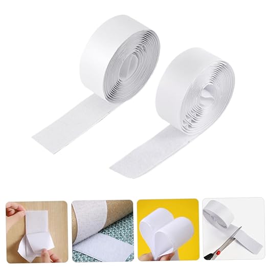 minkissy 2Rolls Hook and Loop Tape for Guitar Effects Pedal Board Strong Adhesive Mounting for Musicians for Secure and Versatile Applications