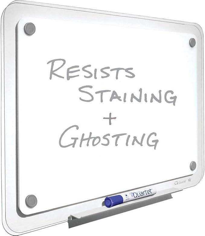 Quartet TM3623 iQTotal Erase Board, 36 x 23, White, Clear Frame