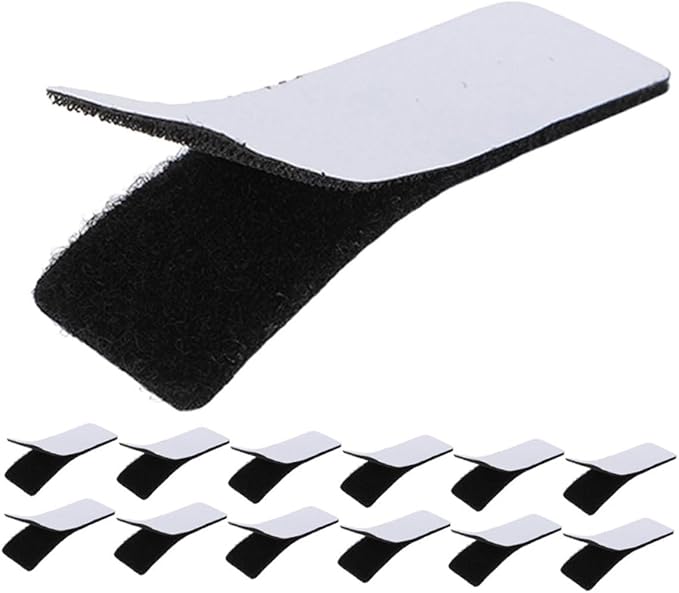 MAGICLULU 20pcs Self Adhesive Hook and Tape Strips Nylon Fastener for Crafts Double-Sided Interlocking Tape Versatile Use Smooth Strong Adhesion for Home and Professional Projects
