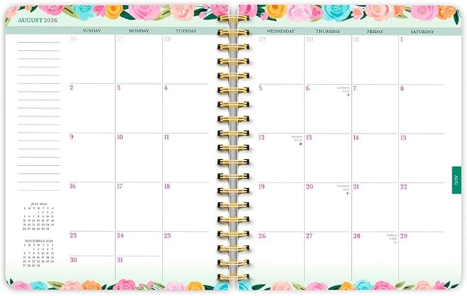 Bonnie Marcus OFFICIAL | 2027 6 x 7.75 Inch 18 Months Weekly Desk Planner | Foil Stamped Cover | July 2026 - December 2027 | Plato | Fashion Designer Stationery