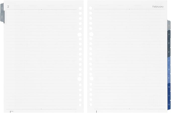 Maruman LD283-26 Notebook Refill, 2026 A5 Loose Leaf Diary, Monthly 20 Holes, Starts from January 2026