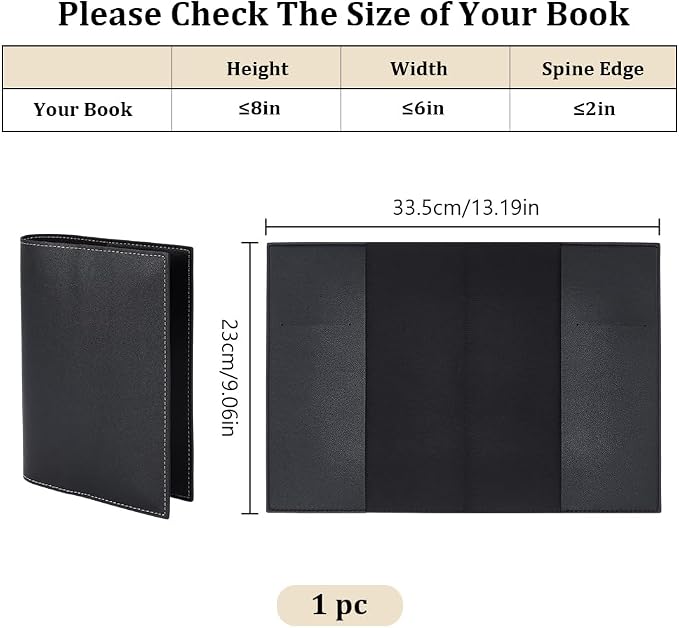 WEBEEDY A5 PU Leather Journal Cover Refillable PU Leather Handmade Notebook Cover Vintage Book Protector for A5 Hardcover Sketchbook Travelers Writers Book Lovers Gifts, 6 x 8.3 Inch (Black)