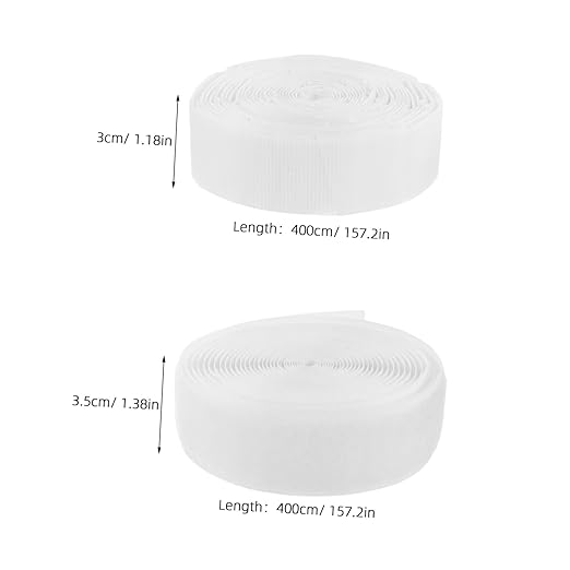 Double-Sided Self-Adhesive Hook and Loop Tape for Curtains and Doors Durable Strong Hold Fastener Strips for Home and Office Use Easy Installation Reliable Adhesion