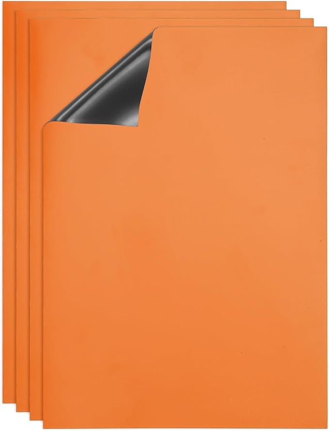 PATIKIL Dry Erase Board, A4 4 Pack Magnets Whiteboard Fridge Calendar to Do List Magnetic Board Office Supplies for Home Kitchen Refrigerator Desk Wall, Orange