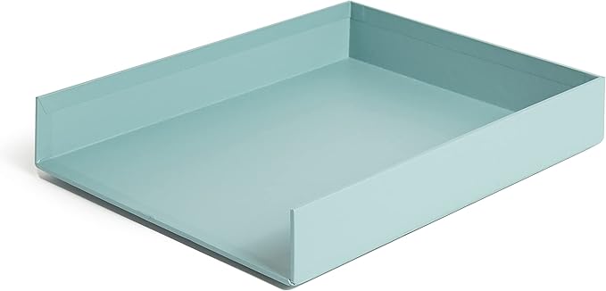 U Brands Paper Wrapped Desk Organization Set, Office Organization Supplies, Solid Teal, 4 Pieces