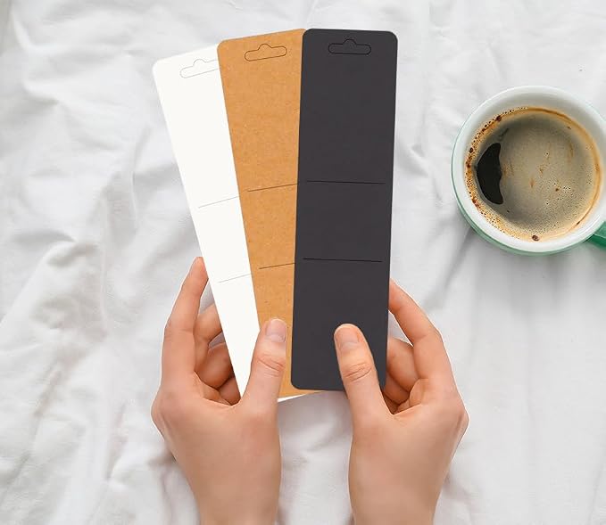 99Pcs DIY Resin Bookmark Sleeves Paper Wrapping Supplies for Small Business Gift Decoration Party Favor 3 Colors