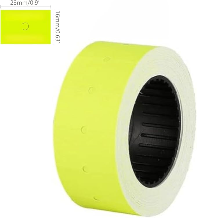 10 Rolls Labels Paper Suitable for MX-6600, MX-6602, YH-689 Price tag 2-line Marking Gun Pricemarker Labels (Without Gun (Yellow)