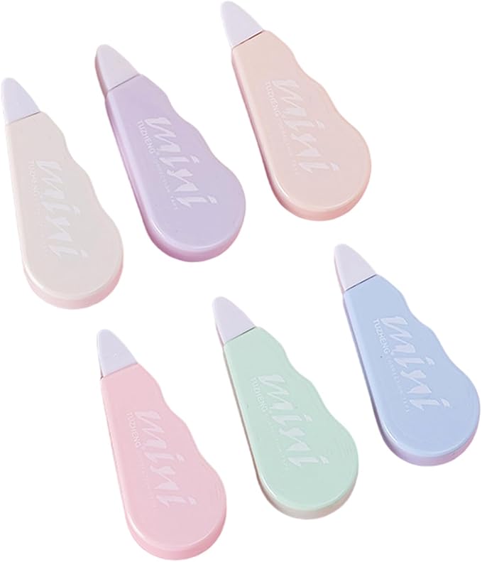6Pcs Correction Tape Roller White Out Tape Quick Drying Corrective Tape for Writing Journaling School Office Supplies