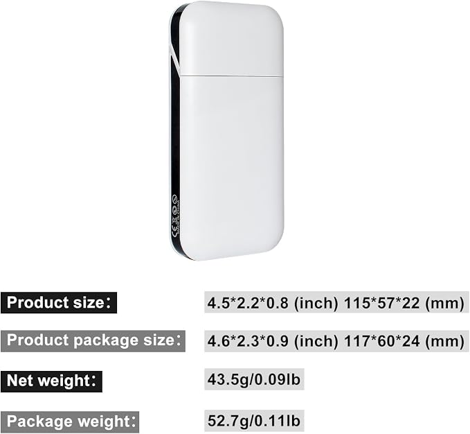 Extra Large Pre-Roll Paper Storage, Simple White Box, 110MM Large Capacity