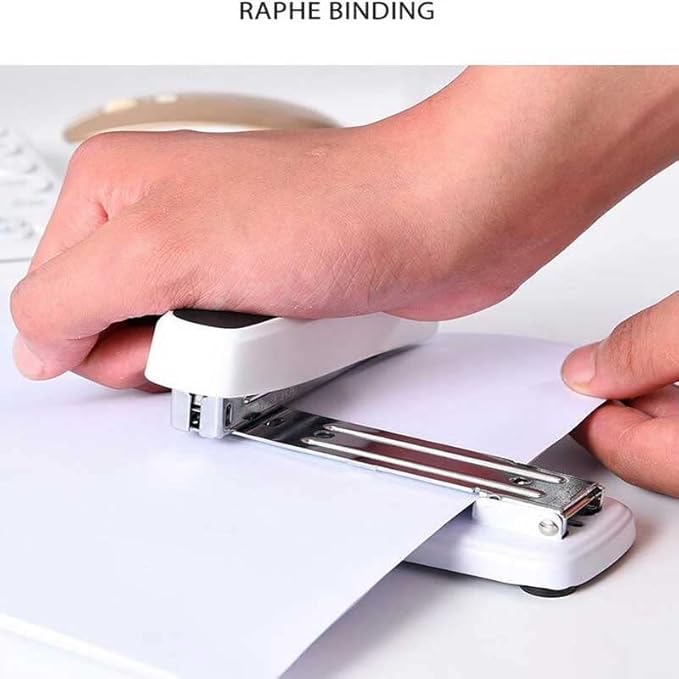 1pcs Stapler Rotated Office and School Binding Supplies User Friendly Labor-Saving Fashionable Center Joint Stapler(Black)