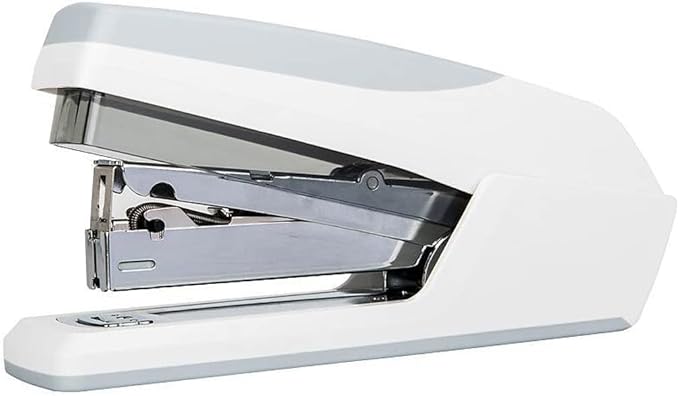 KUYWLMKMZZ Desk Stapler Office Stapler Desktop Stapler is Practical and Labor-Saving and Office Document Binding White Can Bind 20 Sheets Capacity School Supplies (Color : White)