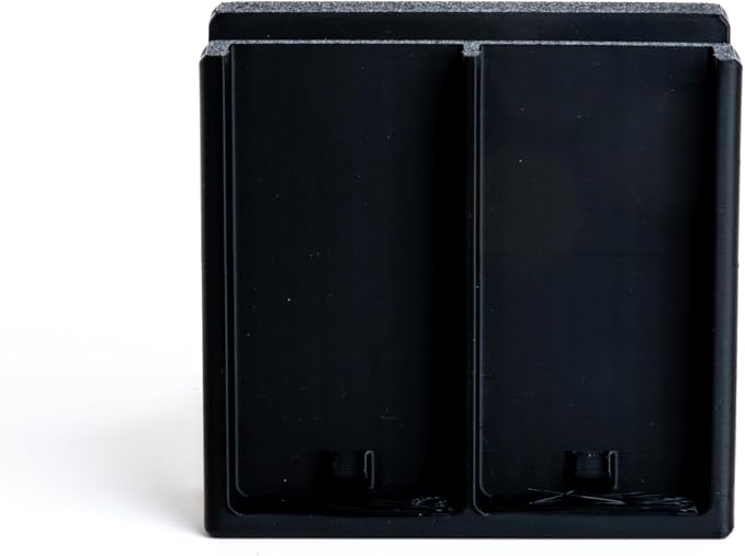 Remote Holder Organizer Pedestal Caddy compatible with Lutron Pico Remotes, Anti-Slip Feet, Holds 2 Remotes, Black, Indoor Use Only