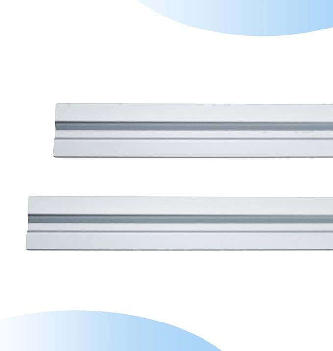 2 Pack Universal File Bars for Filing cabinet Lateral Front to Back File Drawer Rail for Hanging Wood Cabinets Office Storage to Keep Organized (Silver)