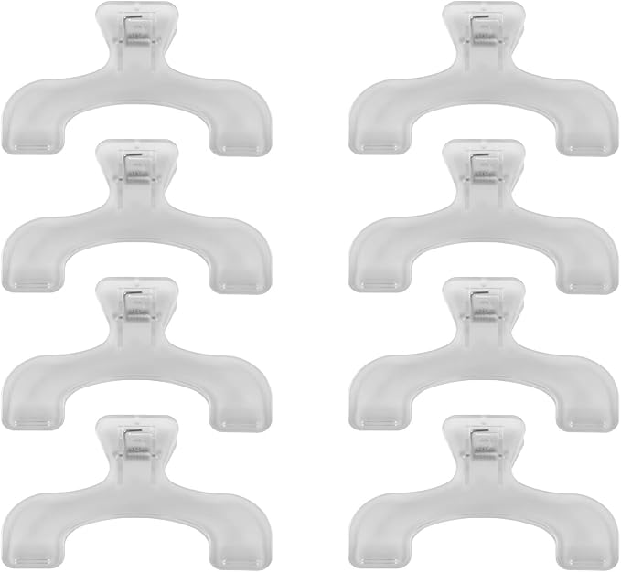 8pcs Multi-Functional Clips Book Page Marker Clip Transparent Book Read Holder Clip Thick Strong Open Book Holder,Transparent Page Holder Clip for Reading and Fixing Music Books.