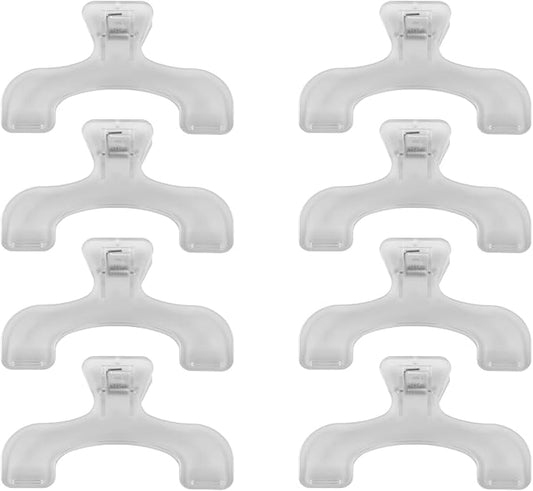 8pcs Multi-Functional Clips Book Page Marker Clip Transparent Book Read Holder Clip Thick Strong Open Book Holder,Transparent Page Holder Clip for Reading and Fixing Music Books.