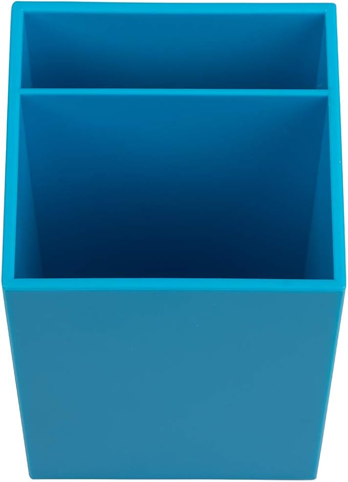 JAM PAPER Plastic Pen Holder - Blue - Desktop Pencil Cup Sold Individually