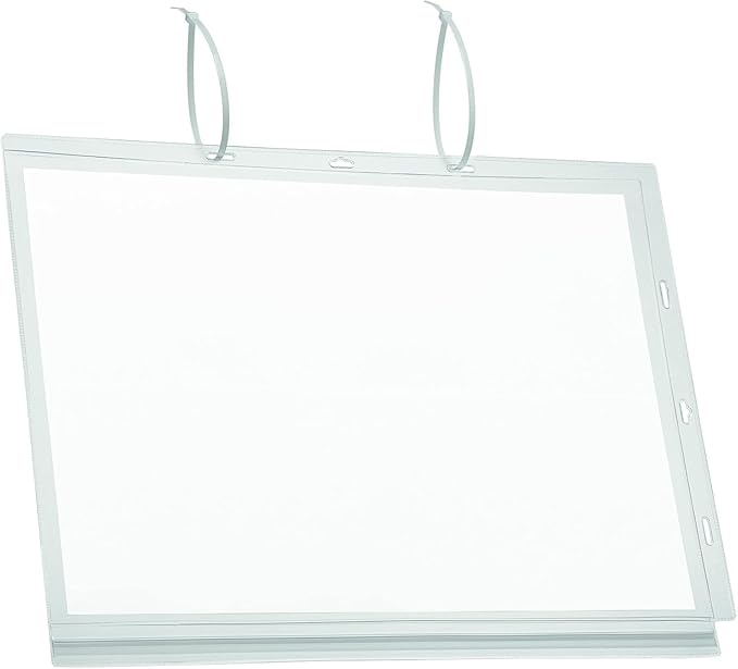 Durable Water-Resistant Tabloid Sign Holder with Cable Ties - Pack of 5 Transparent Document Holders - 11.7" x 16.5" Inches Document Display - IPX5 Tested and Perfect for Outdoor Information Displays