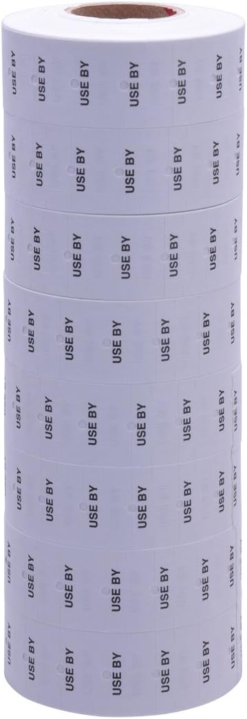 White with Black "Use by" Labels to fit XL Pro® 1A, 1B, and 21B-1 Price Guns 16 Pack (Free Ink roll Included)