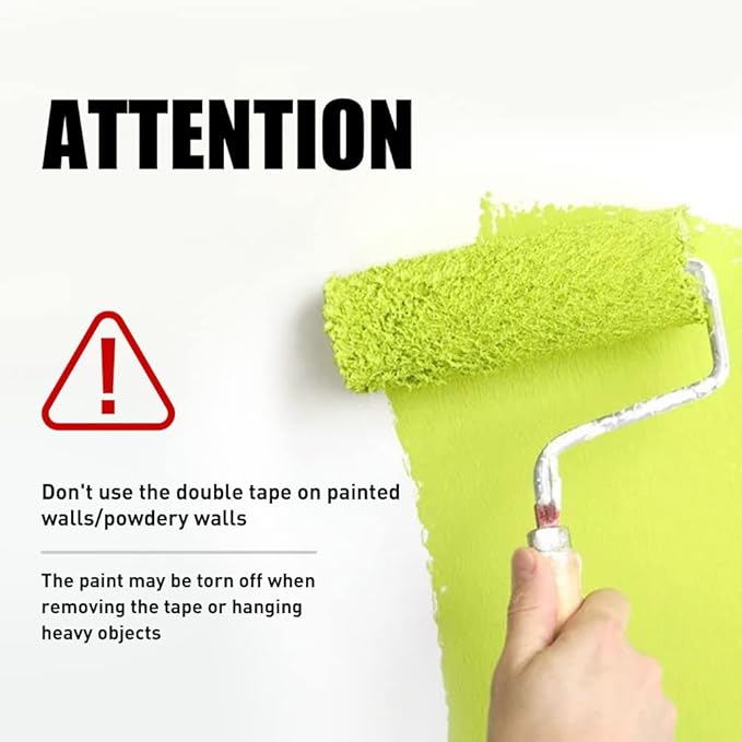 VERSAF Double Sided Tape Heavy Duty - 3/4" 10' Acrylic Clear Strong Adhesive Removable No Residue Double Sided Tape Mounting for Carpet Fix/Home Office wall/Poster/LED Lights/Car Decor/Glass Decor