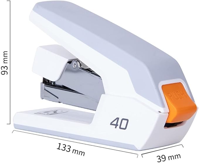 Desk Stapler Thickened Stapler Office Stapler 40 Pages Capacity Can Save Effort and Reduce Workload Compact Type Suitable for School Office Or Desk School Supplies (Color : Black)
