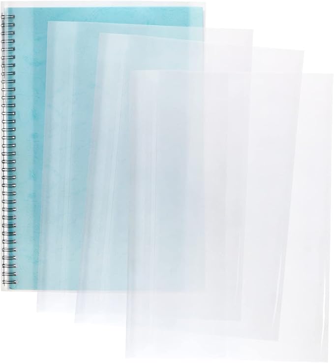 ONLYKXY 10pcs Clear Exercise Book Covers for Home Office Books Waterproof Plastic Sleeves (A4)