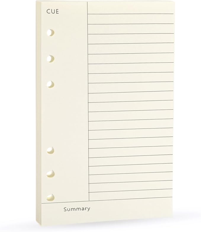 Spiral Notebook Refills, Refillable College Ruled Line A6 Planner Refill Paper for Compatible with Filofax/Personal Journal, 45sheets/90pages,Harphia(A6 3.74 x 6.77'',Cornell)