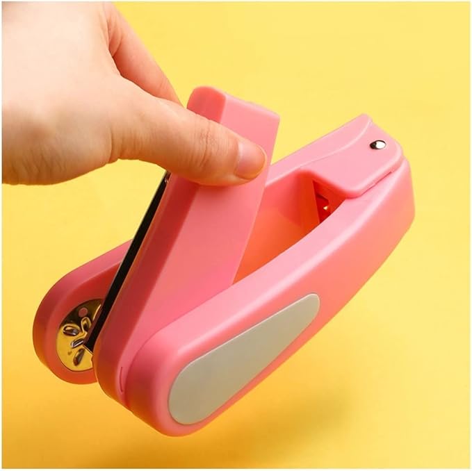 Desk Stapler Rotatable Stapler Girl Pink Stapler Classic Desktop Stapler Multi-Function Suitable for Office Or Desk Free 5 Staple Boxes School Supplies (Color : A)