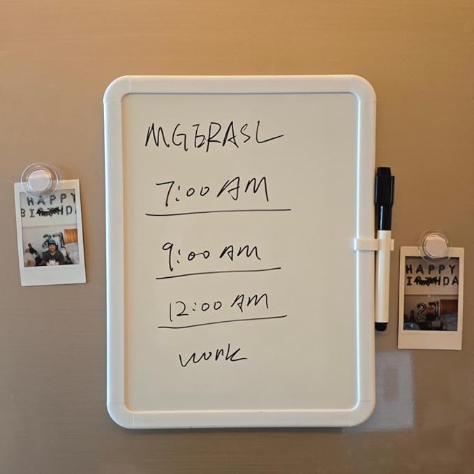 Magnetic Whiteboard, Erasable Notepad, Portable Drawing Board, Teaching Whiteboard, Magnetic Dry Erase Board for Lockers, 8.5“ x 11” with Marker and 2 Magnets(White)
