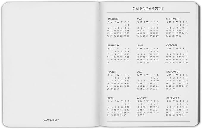 Harbor Large Weekly Monthly Planner 2027, Calendar Planner & Notebook - Durable Faux Leather, 192 Pages, Softcover & Book Bound - Leida Navy - 9.75x7.5"