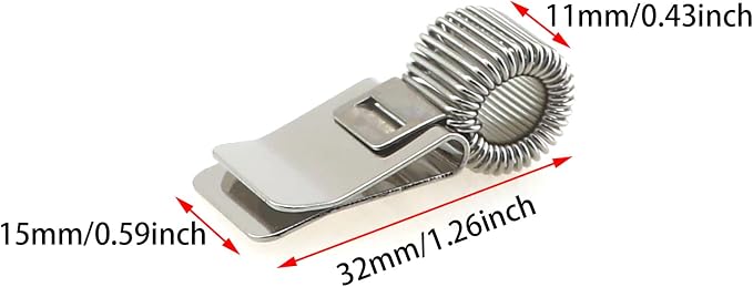 3PCS 32x15x11mm Silver Portable Metal Pen Clip Notebook Spring Clamp Office Product Workspace Organizers Desk Accessories