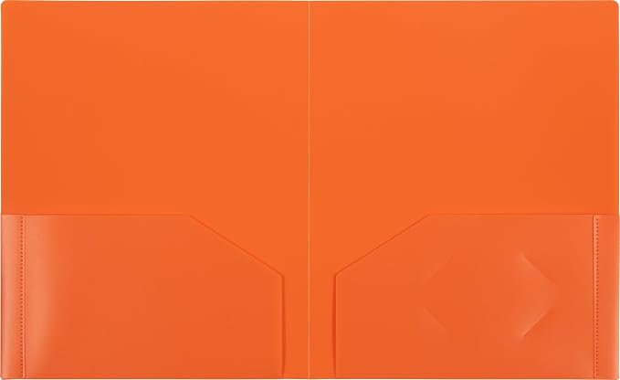 JAM PAPER Heavy Duty Plastic 2 Pocket Extra Tough School Folders - Assorted Fashion Colors - Bulk 144 Folders/Box (24 Assorted Packs of 6)