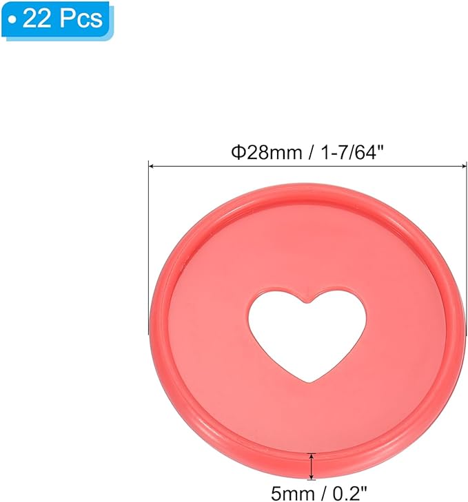 PATIKIL 28mm 1-7/64" Orange Plastic Round Shape Book Binding Discs, 22 Pcs Discbound Expansion Discs Plating Binder Rings for DIY Notebook Planner