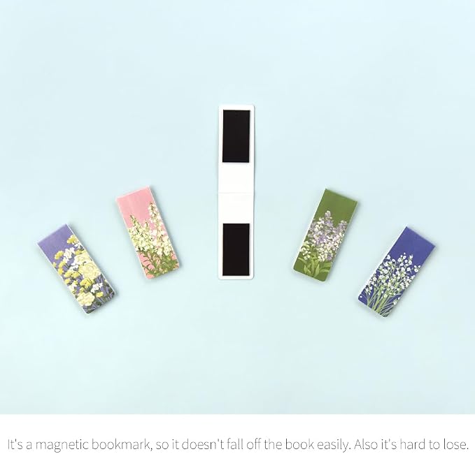 Monolike Magnetic Bookmarks Set - A (Olivia's Flowers Ver.4)