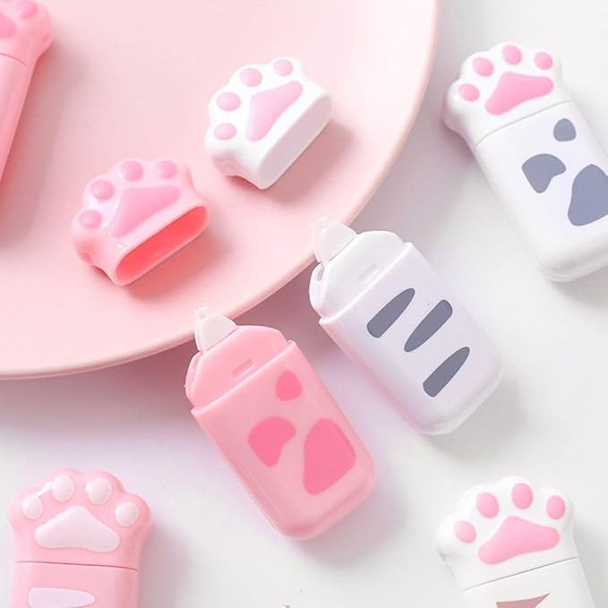 1 Piece Tape Dispenser, Cute Cat Claw Correction Tape White Out Corrector Correction Supplies Student Stationery School Office Supply, Correction Tape, Erasers and Correction Products (Color Random)
