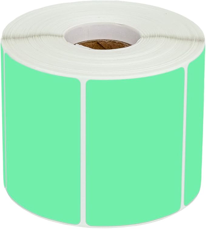 Muka 800 PCS 1.5" x 2.25" Green Thermal Labels Color Label for Barcodes, Address, Consignment, Compatible with Thermal Label Printer