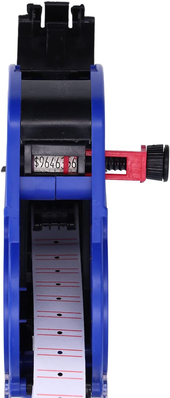 Manual Labeling Machine, 8 Digit Pricing Gun Kit with Price Marking Tool, Spare Ink and Blue Price Marker Labels for Store Pricing